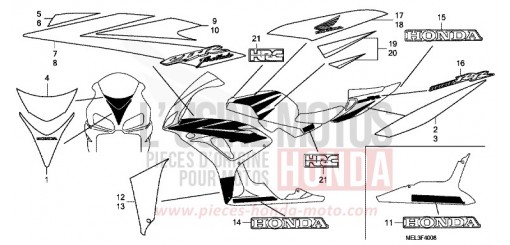 MARCA/STRISCIA (9) CBR1000RR7 di 2007